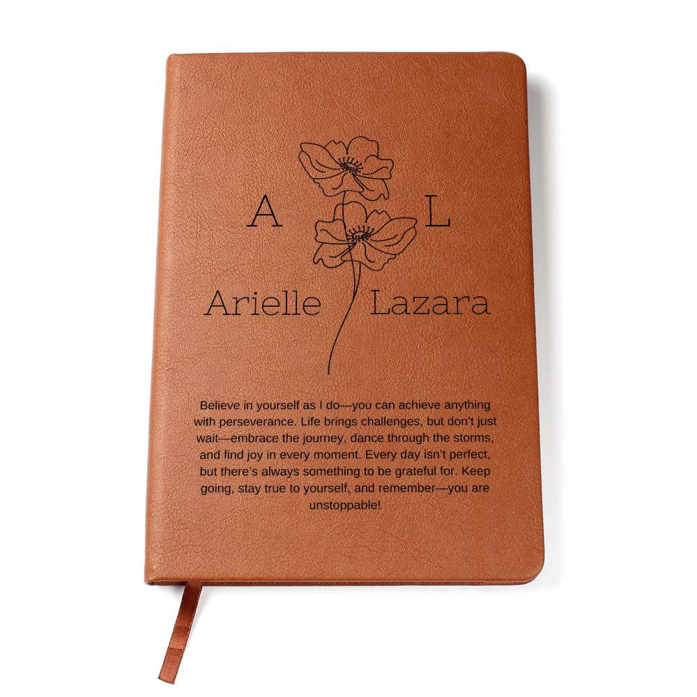 Personalized Graphic Leather Journal | Graduation Gift
