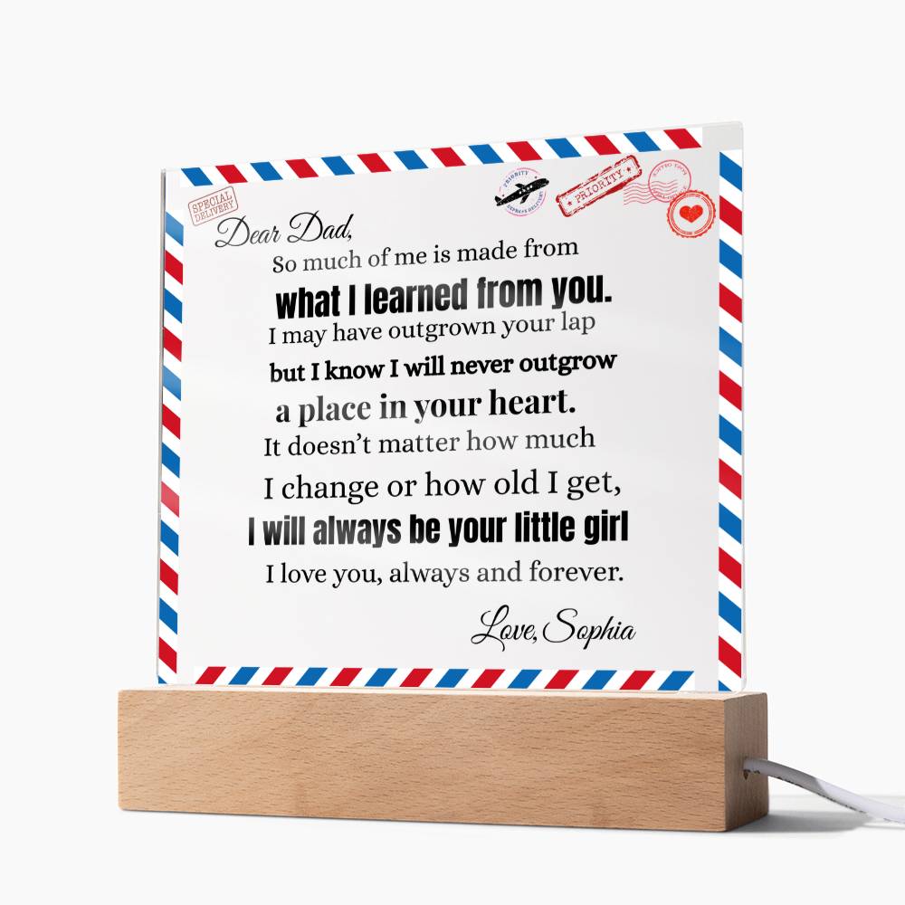 What I Learned From You | Acrylic Square Plaque