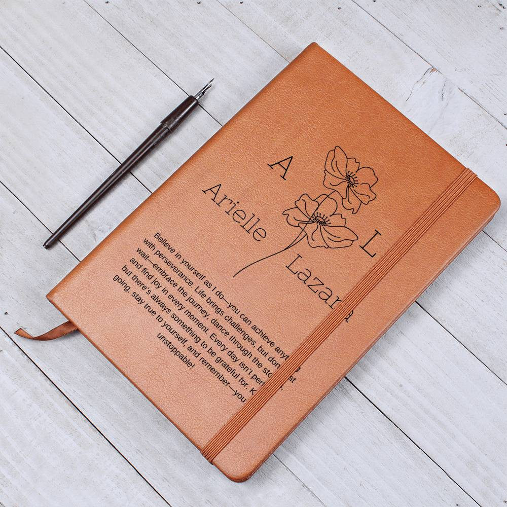 Personalized Graphic Leather Journal | Graduation Gift