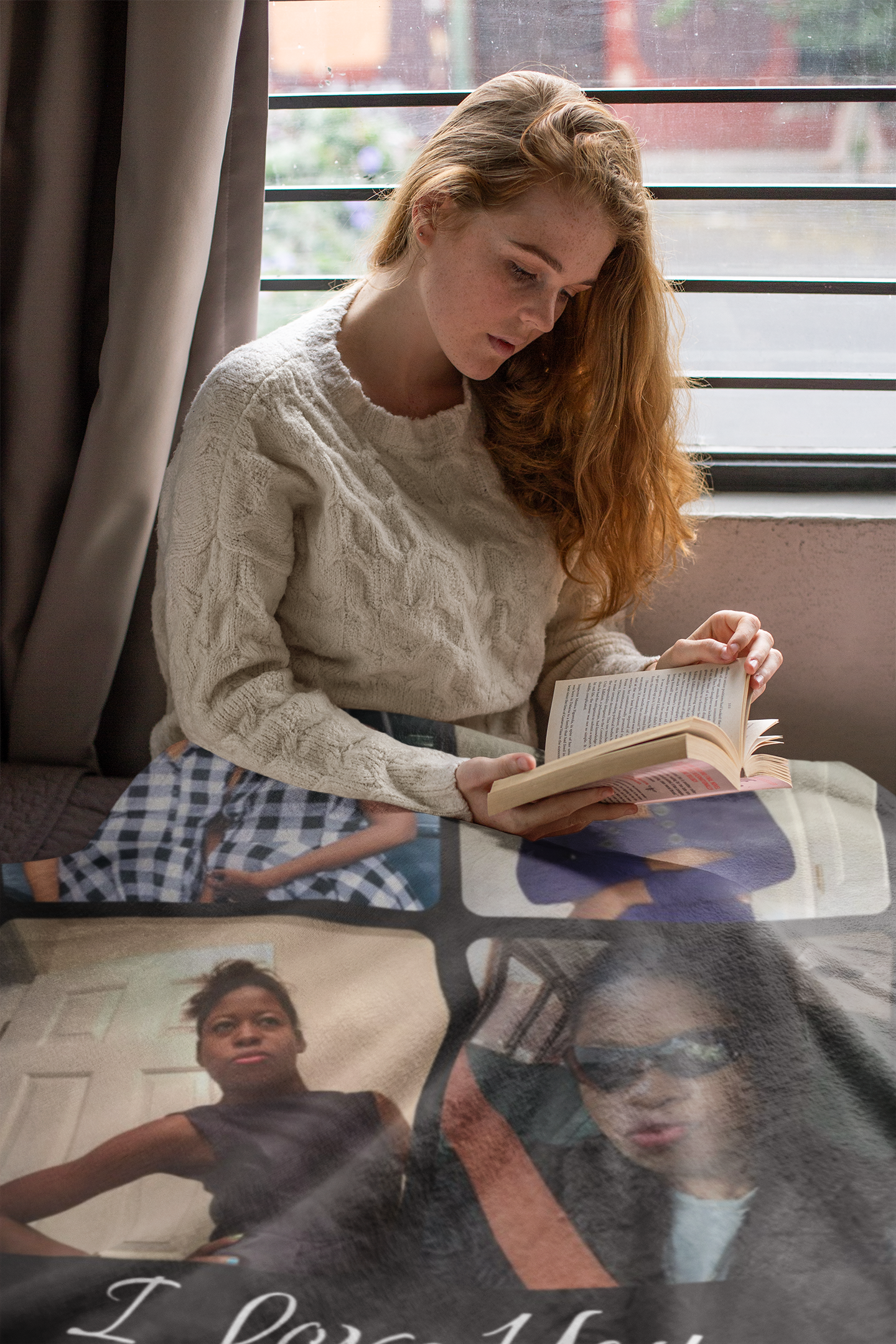 personalized Photo Blanket I Love You