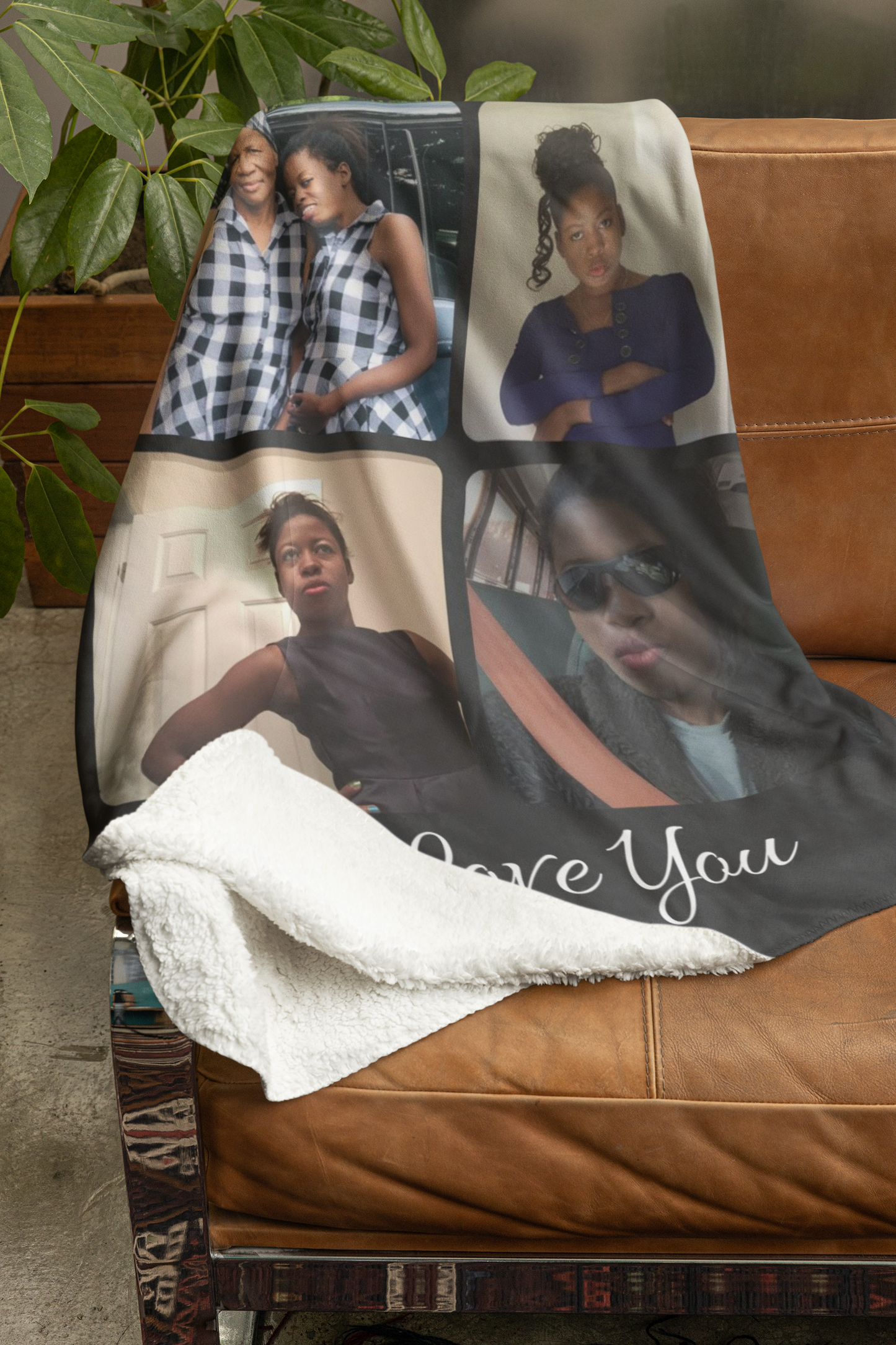 personalized Photo Blanket I Love You