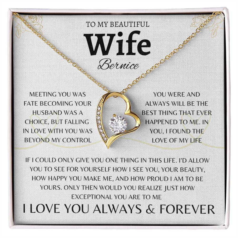 Meeting You Was Fate Forever Love Necklace To My Beautiful Wife