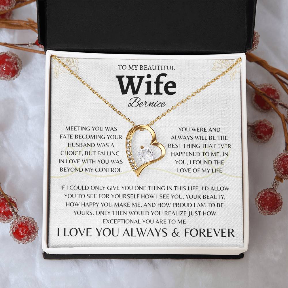 Meeting You Was Fate Forever Love Necklace To My Beautiful Wife