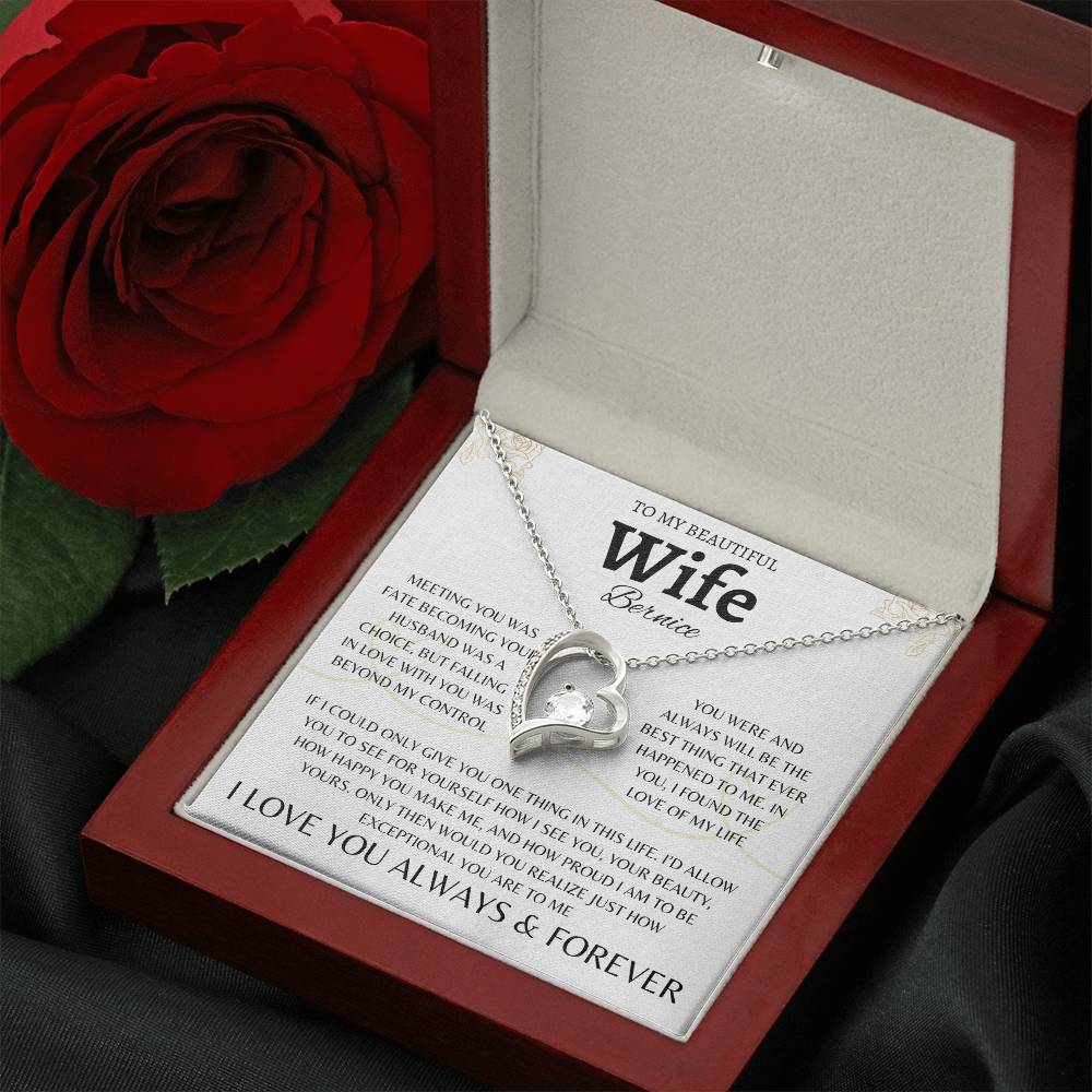 Meeting You Was Fate Forever Love Necklace To My Beautiful Wife