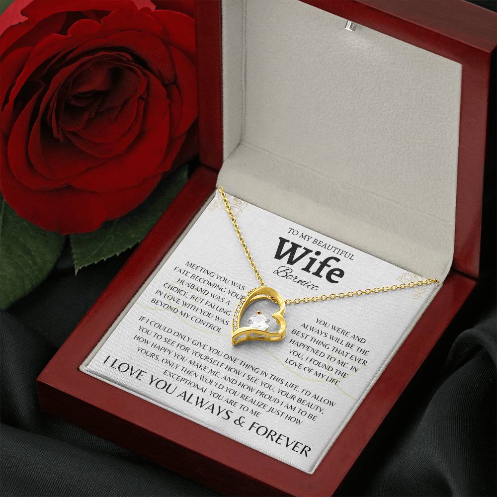 Meeting You Was Fate Forever Love Necklace To My Beautiful Wife