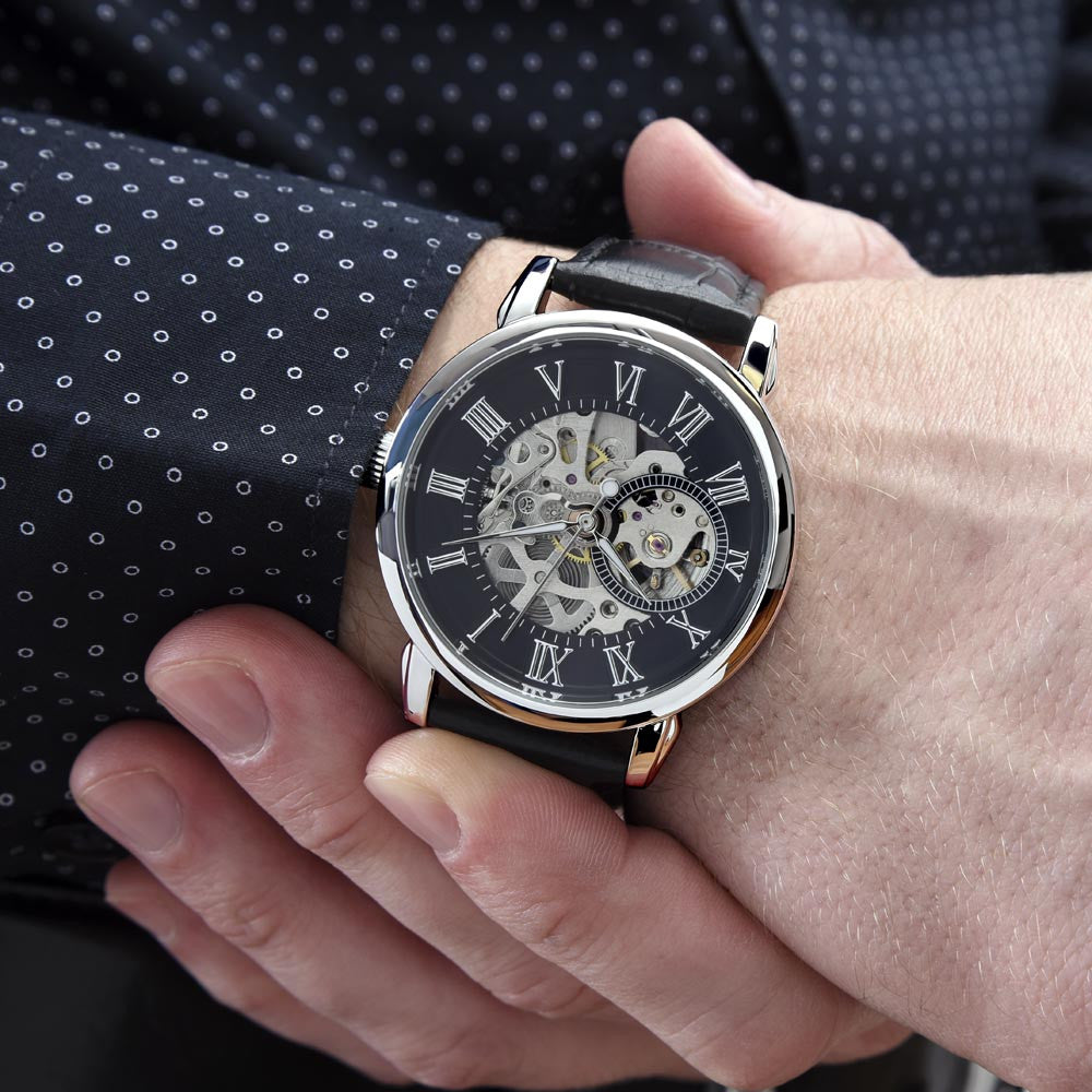Personalized Men's Openwork Watch  To My Husband