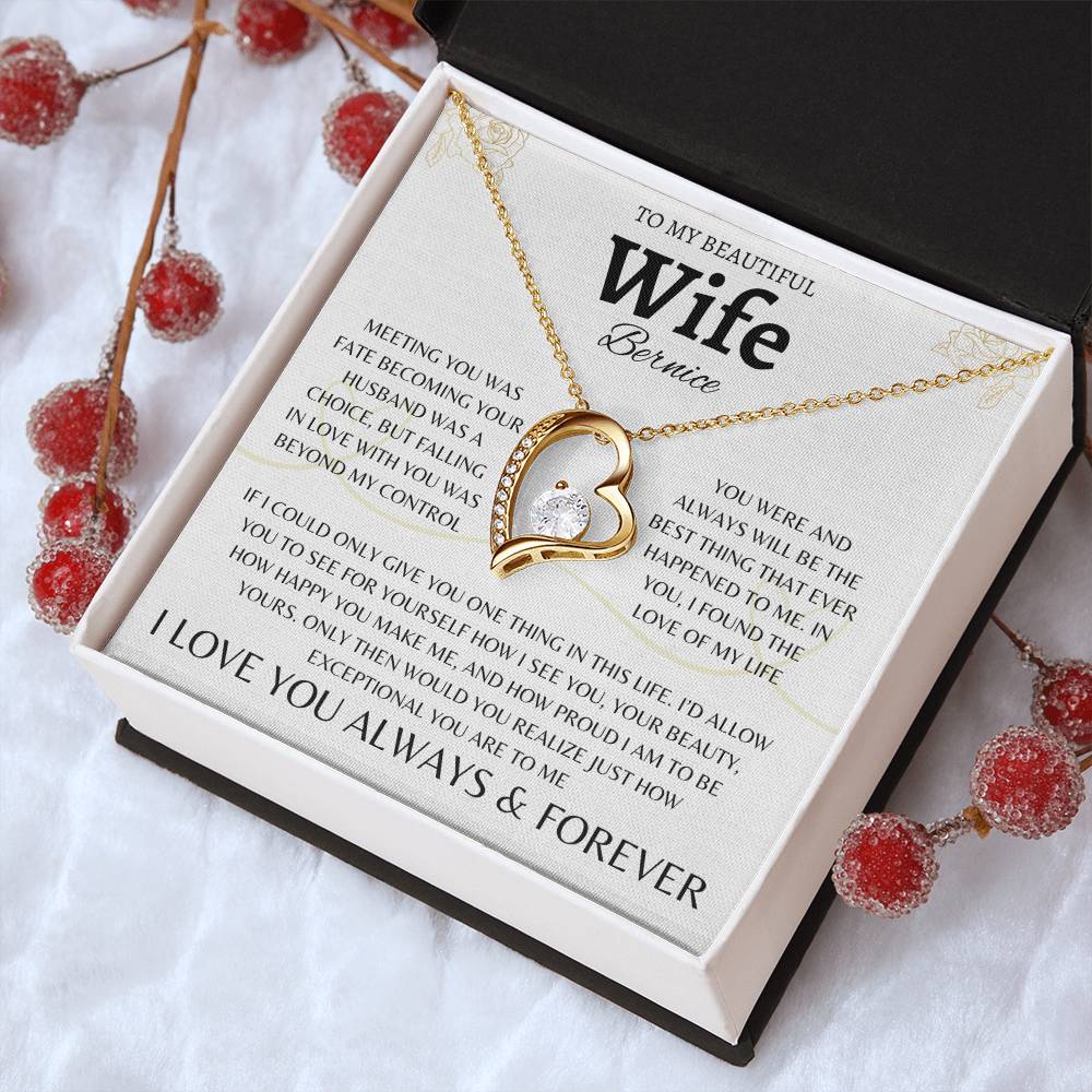 Meeting You Was Fate Forever Love Necklace To My Beautiful Wife