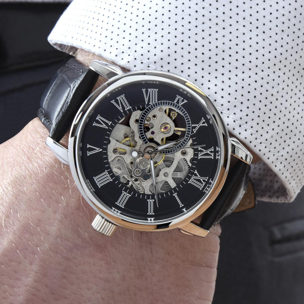 Personalized Men's Openwork Watch To My Husband