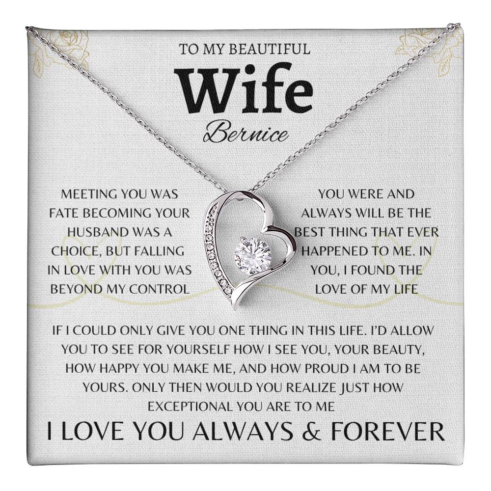 Meeting You Was Fate Forever Love Necklace To My Beautiful Wife