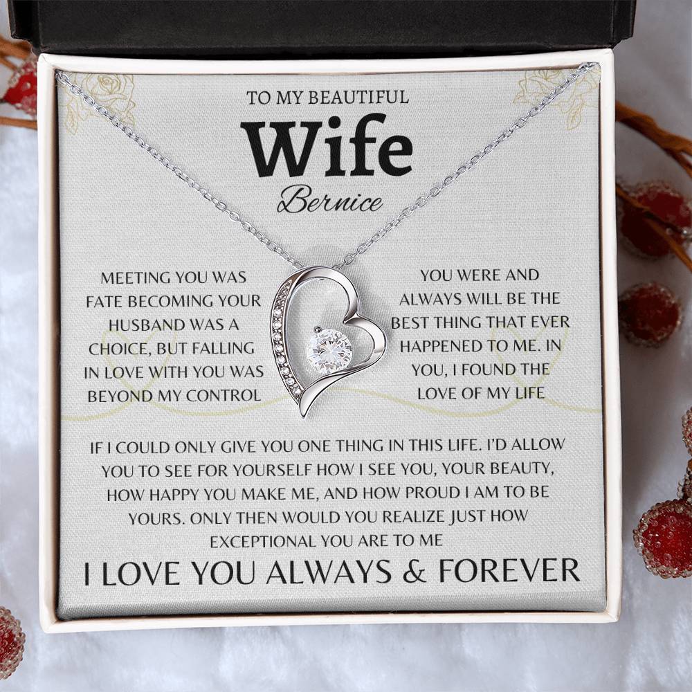 Meeting You Was Fate Forever Love Necklace To My Beautiful Wife