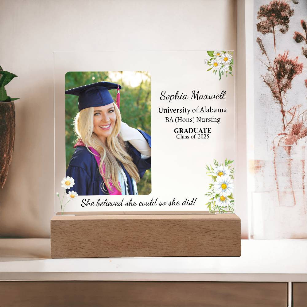 She Believed She Could So She Did Acrylic Plaque