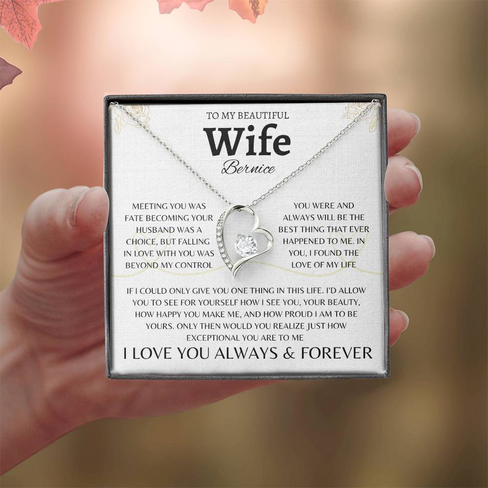 Meeting You Was Fate Forever Love Necklace To My Beautiful Wife
