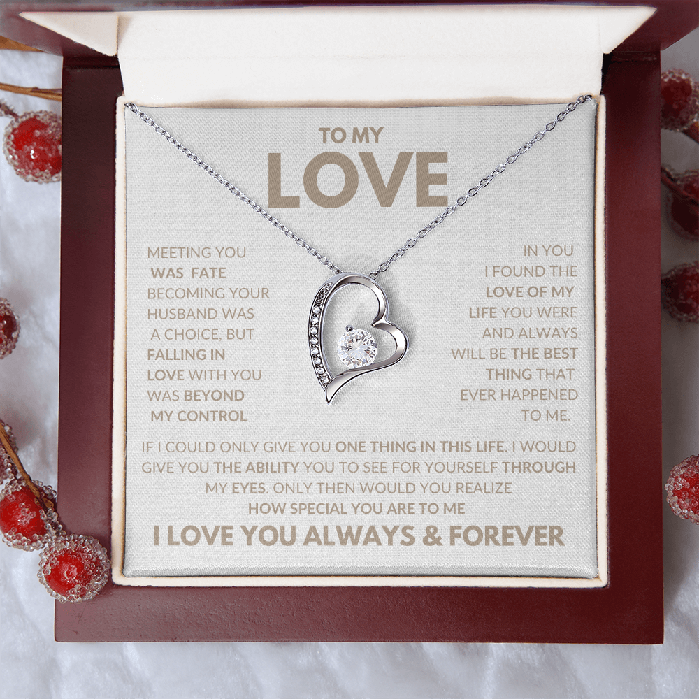 Becoming Your Husband Was A Choice Forever Love Necklace To My Love