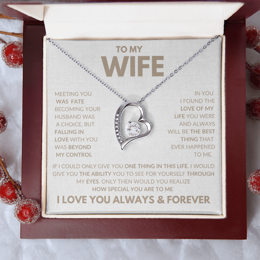 Meeting You Was Fate | Forever Love Necklace To My Wife