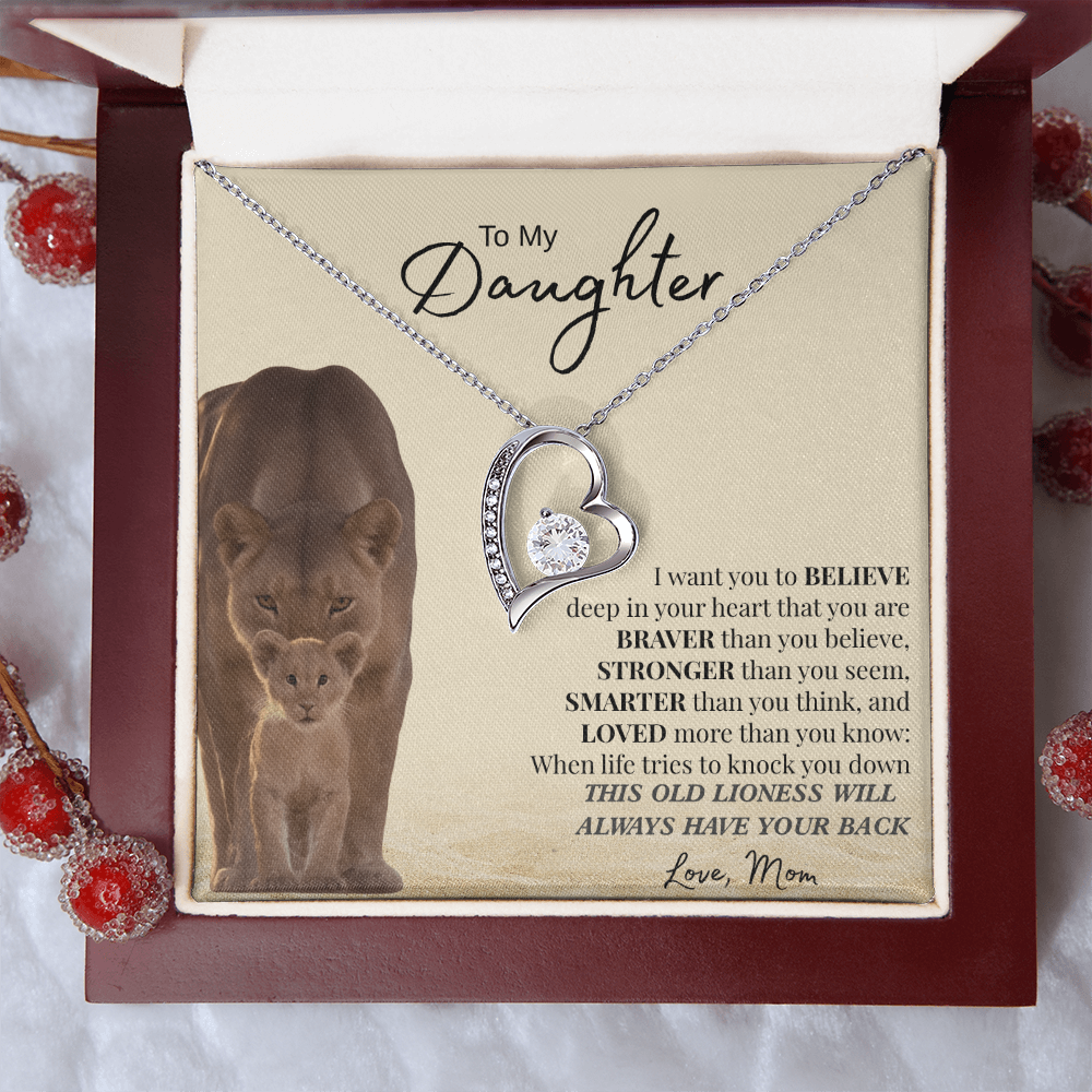 THIS OLD LIONESS WILL  ALWAYS HAVE YOUR BACK | Forever Love Necklace