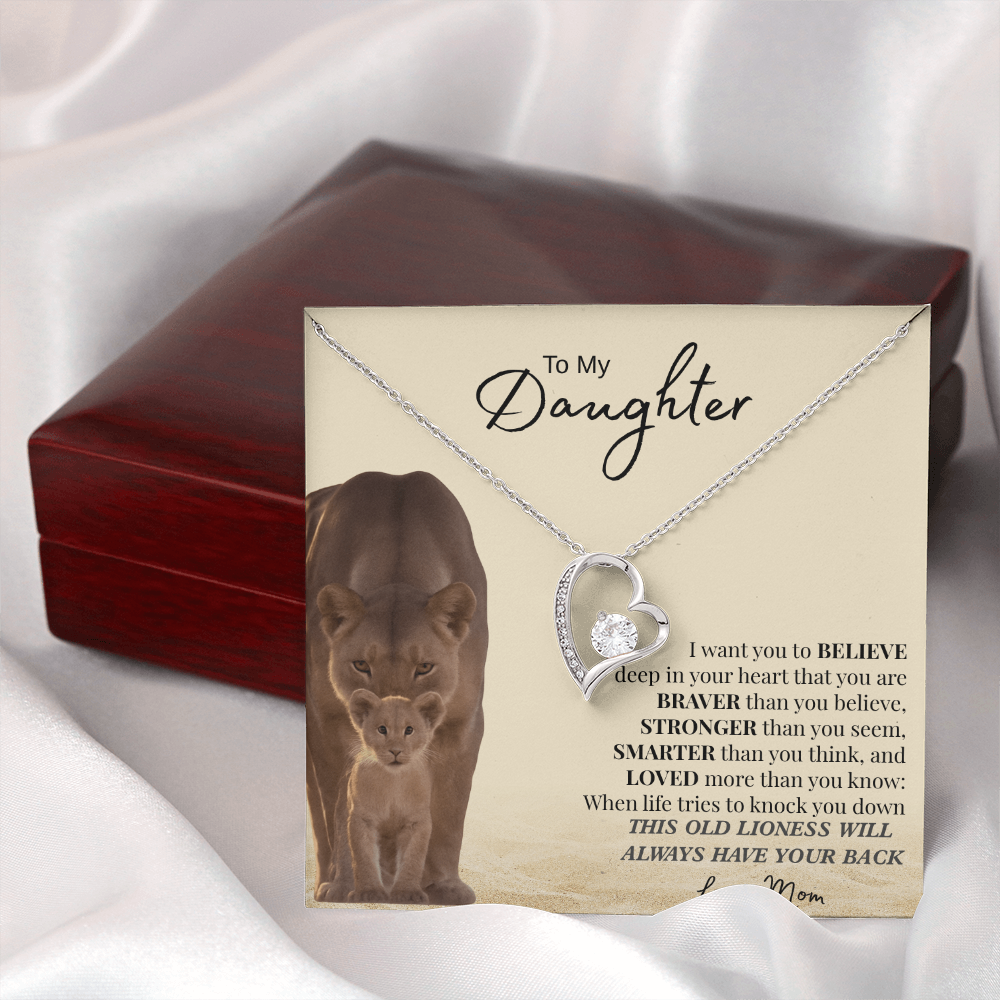 THIS OLD LIONESS WILL  ALWAYS HAVE YOUR BACK | Forever Love Necklace