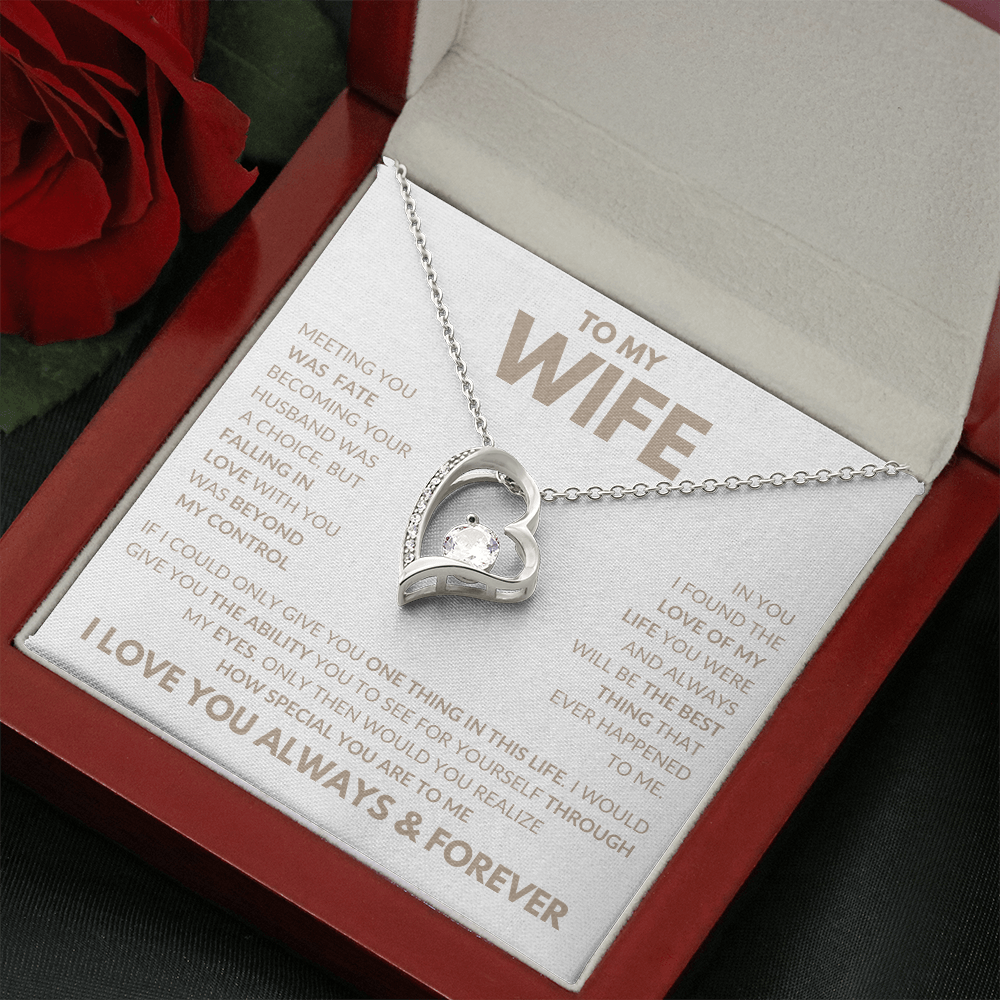 Meeting You Was Fate | Forever Love Necklace To My Wife