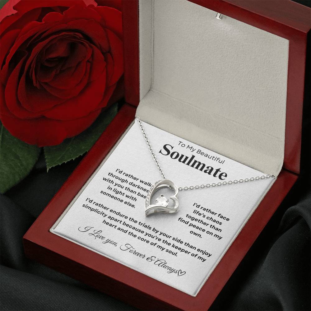 Forever Love Necklace To My  Beautiful Soulmate