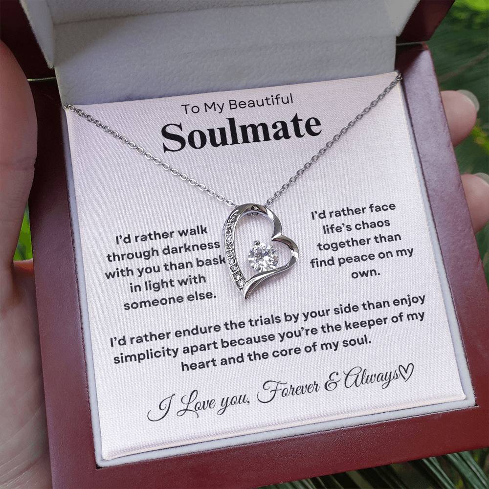 Forever Love Necklace To My  Beautiful Soulmate