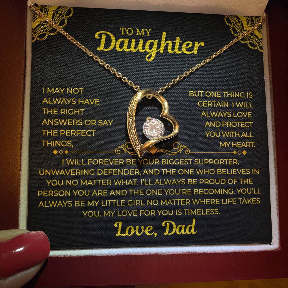 Forever Love Necklace Dad To My Daughter