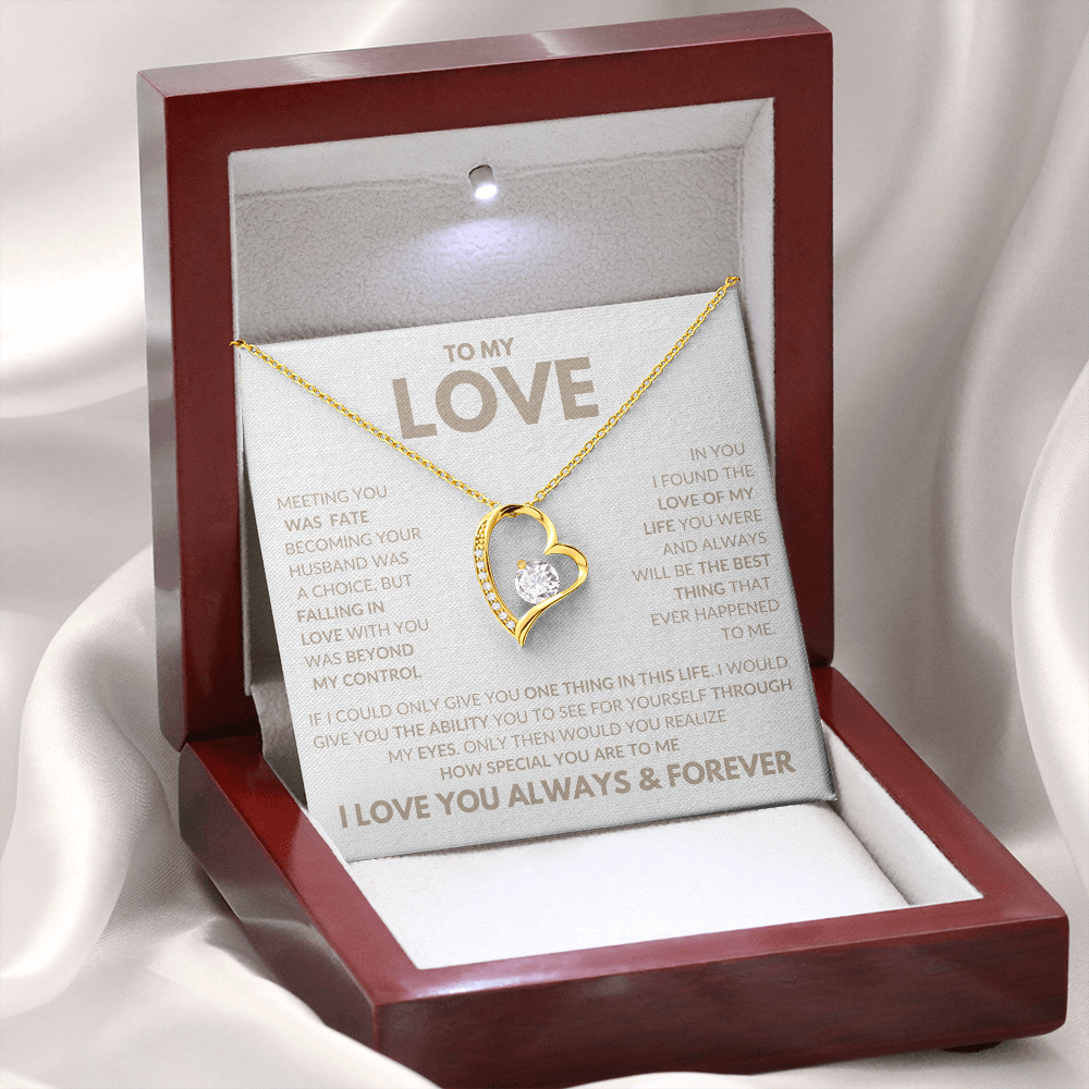 Becoming Your Husband Was A Choice Forever Love Necklace To My Love