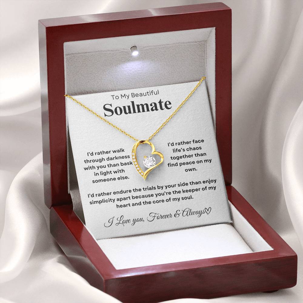 Forever Love Necklace To My  Beautiful Soulmate