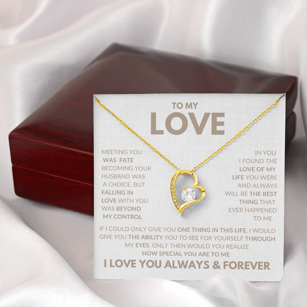 Becoming Your Husband Was A Choice Forever Love Necklace To My Love