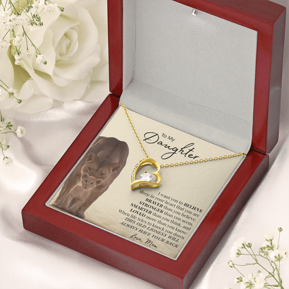 THIS OLD LIONESS WILL  ALWAYS HAVE YOUR BACK | Forever Love Necklace