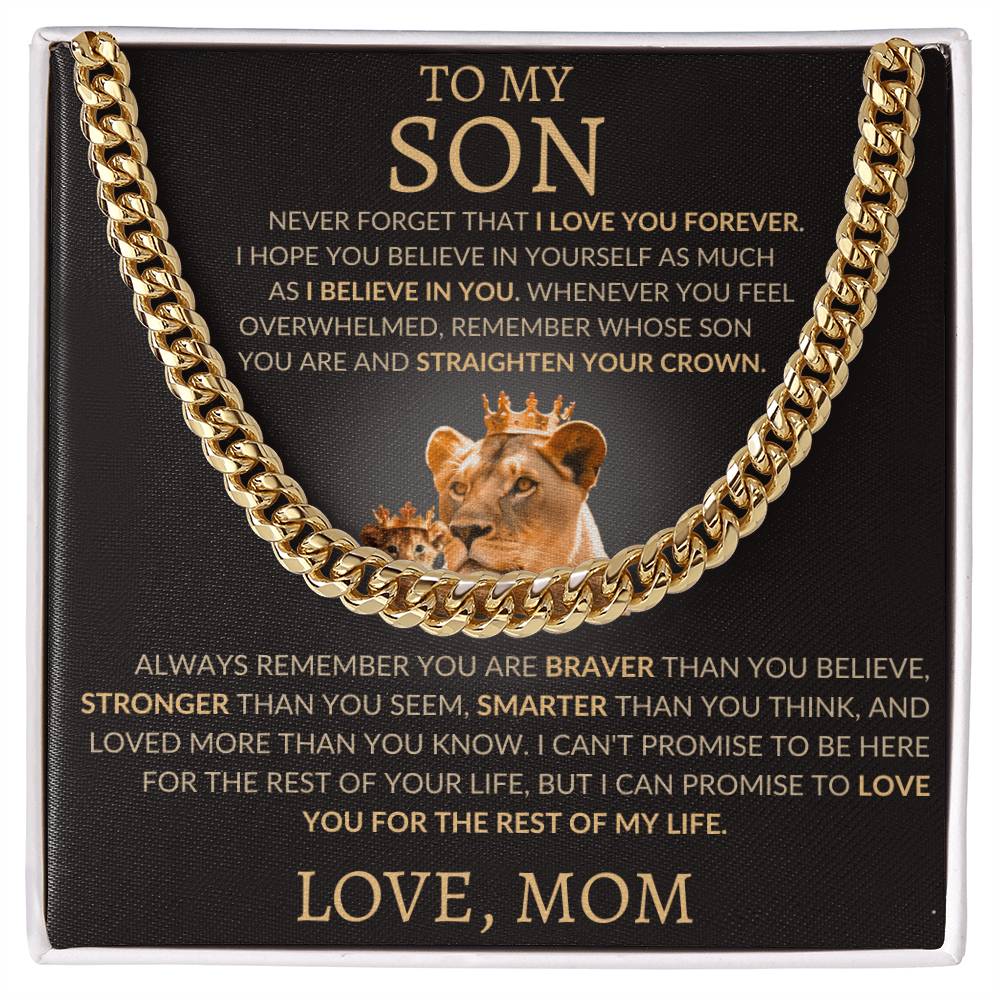 Cuban Link Chain Mom To My Son
