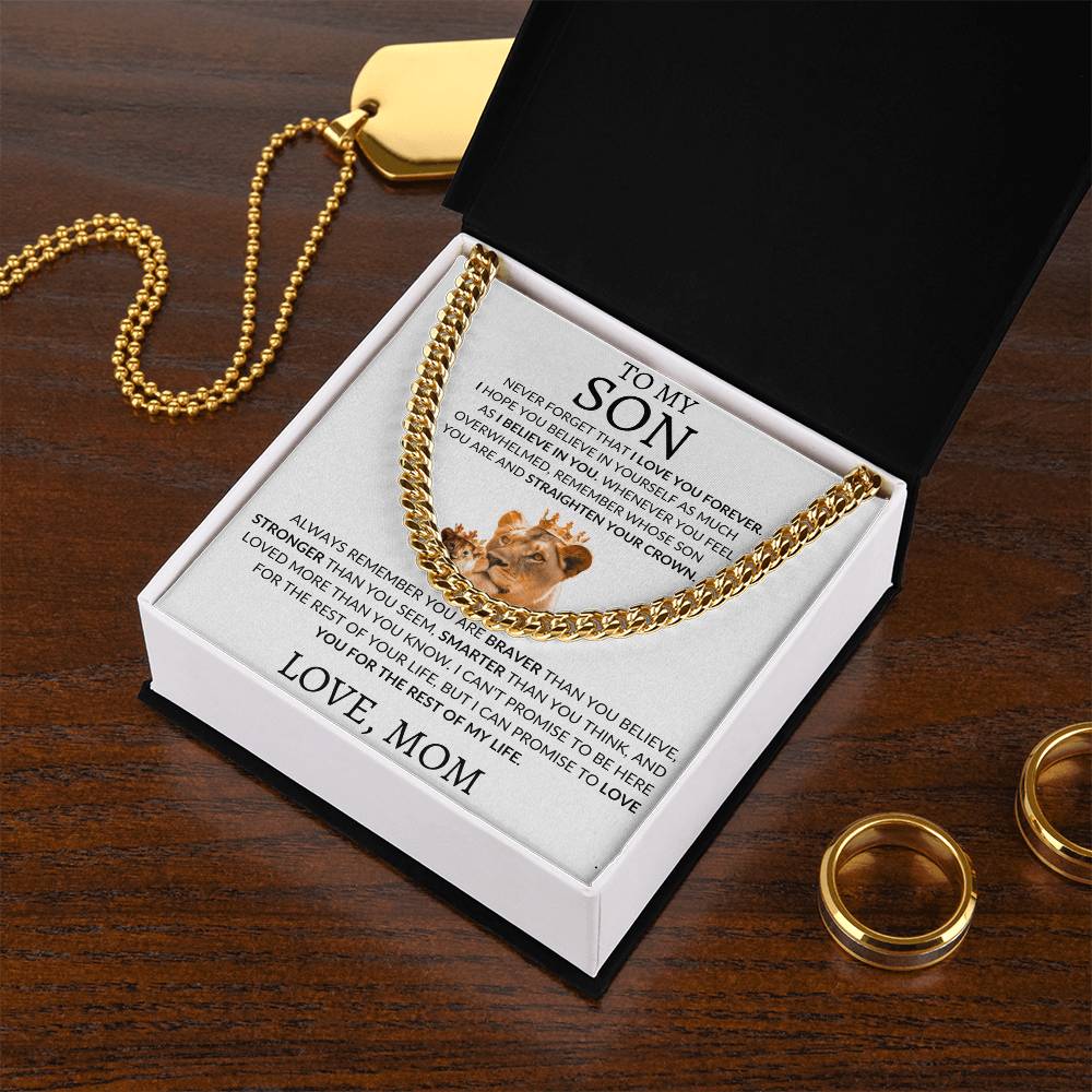 Cuban Link Chain Mom To My Son