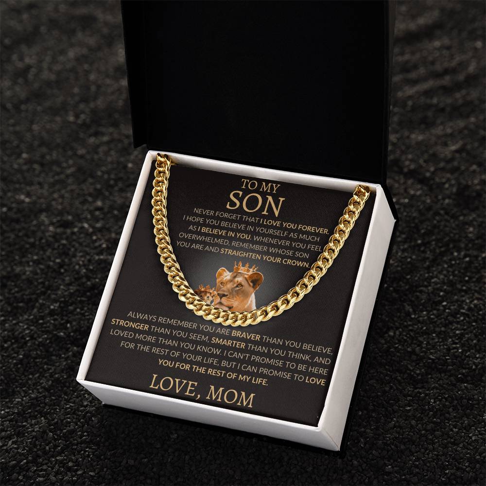 Cuban Link Chain Mom To My Son
