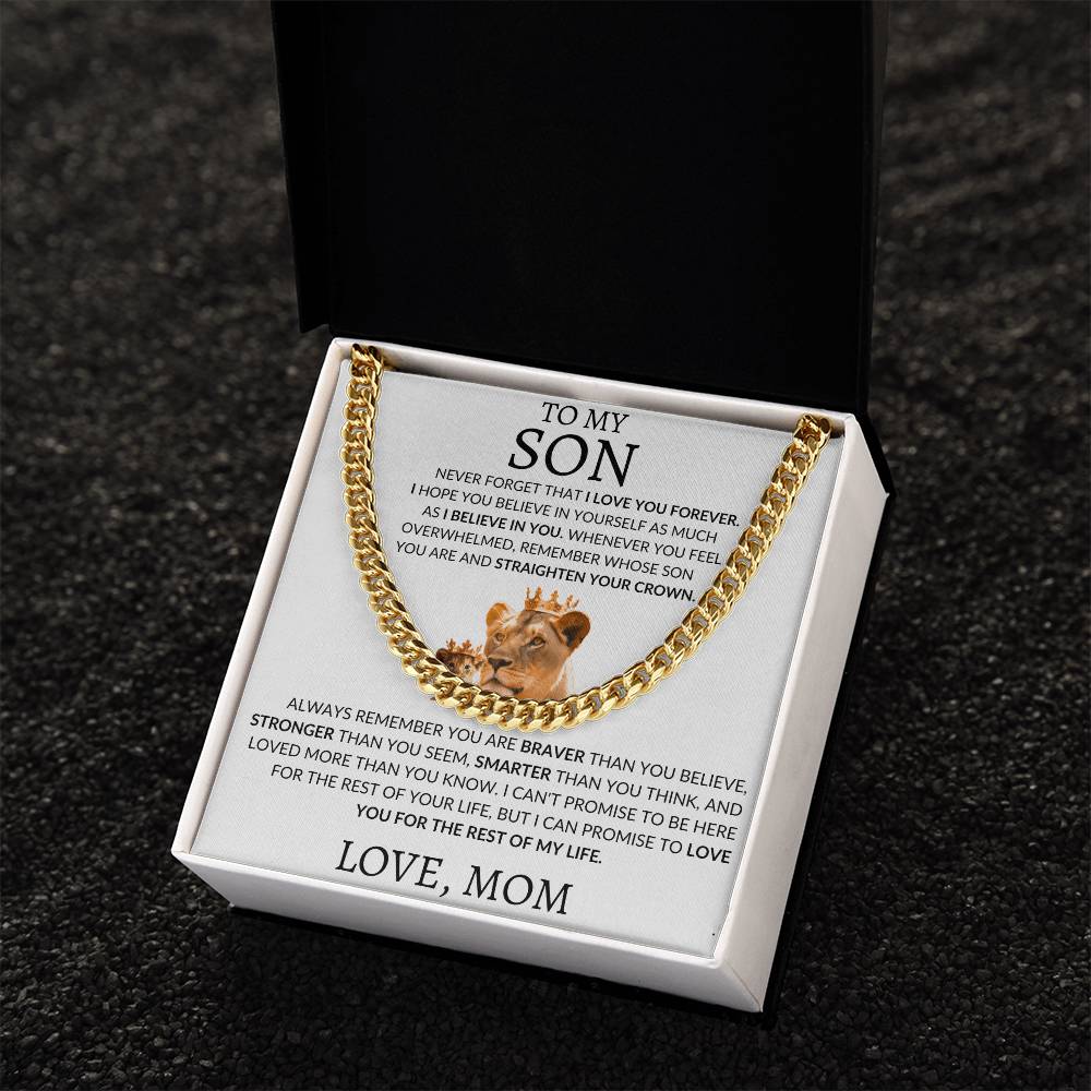 Cuban Link Chain Mom To My Son