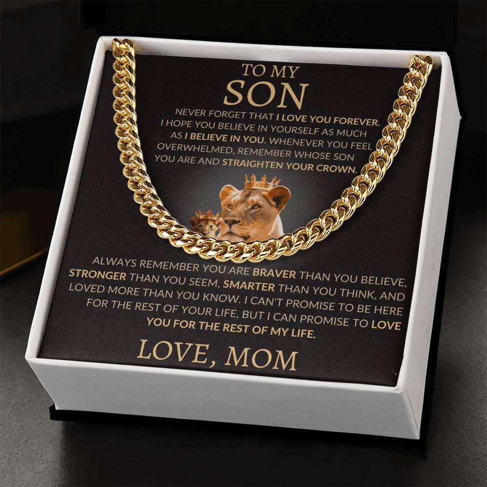 Cuban Link Chain Mom To My Son