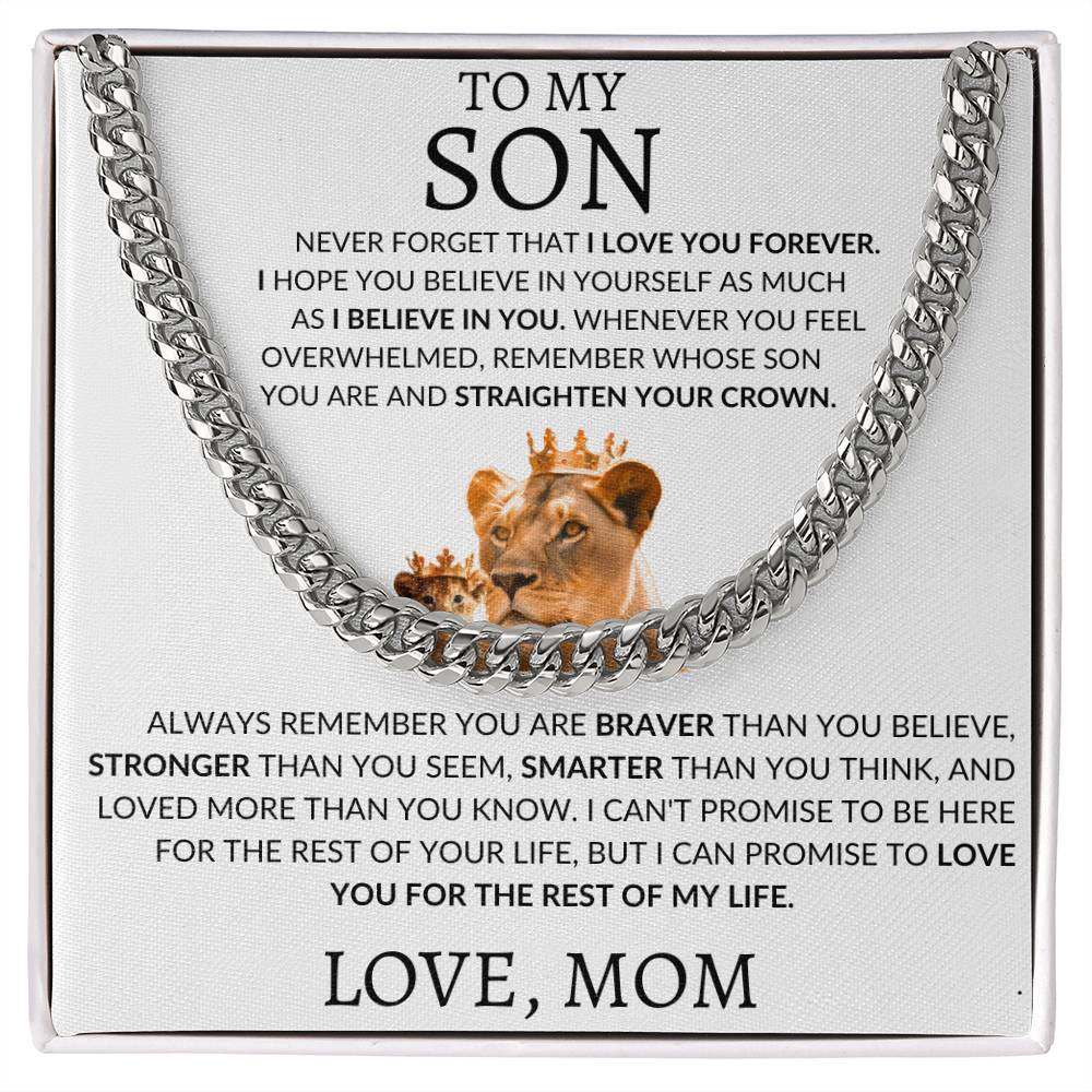 Cuban Link Chain Mom To My Son