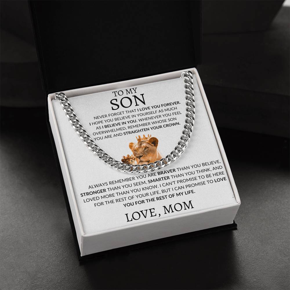 Cuban Link Chain Mom To My Son