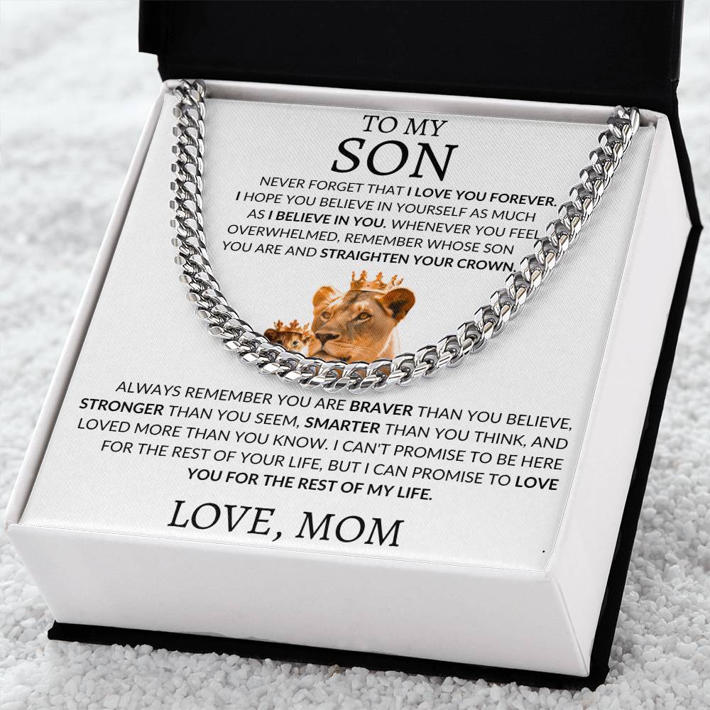Cuban Link Chain Mom To My Son