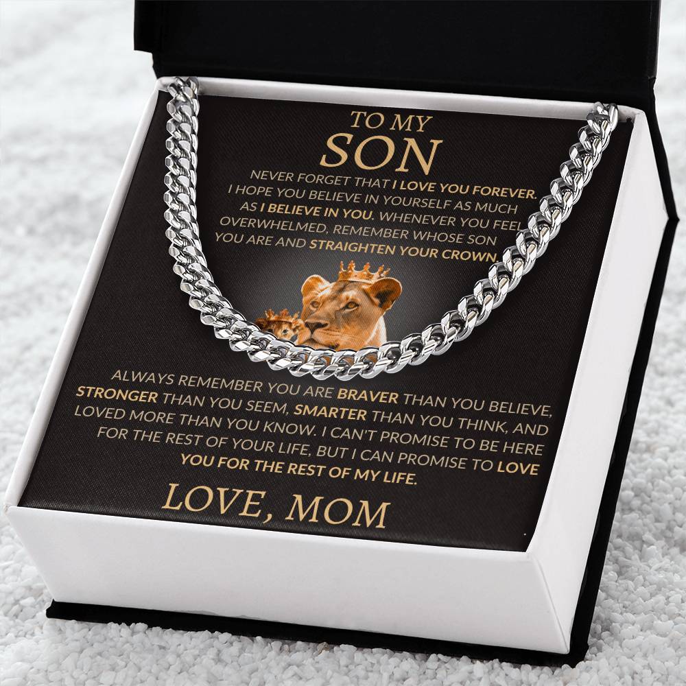 Cuban Link Chain Mom To My Son