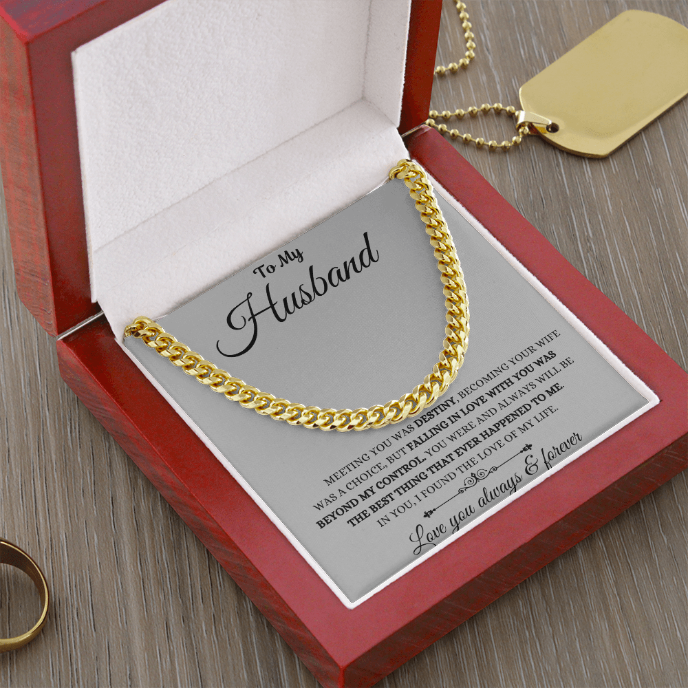 Meeting You Was Destiny Cuban Link Chain