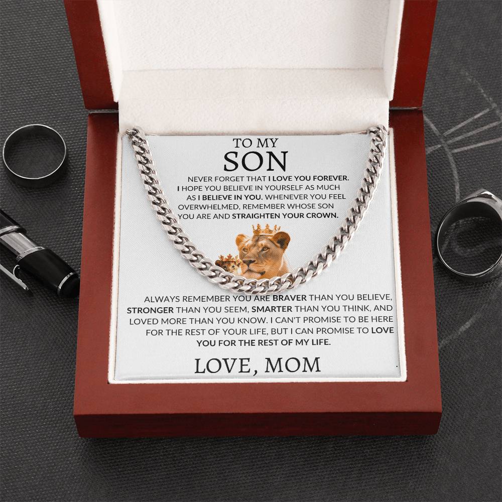 Cuban Link Chain Mom To My Son
