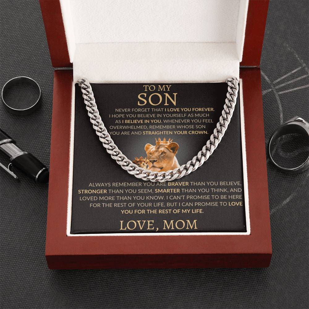Cuban Link Chain Mom To My Son