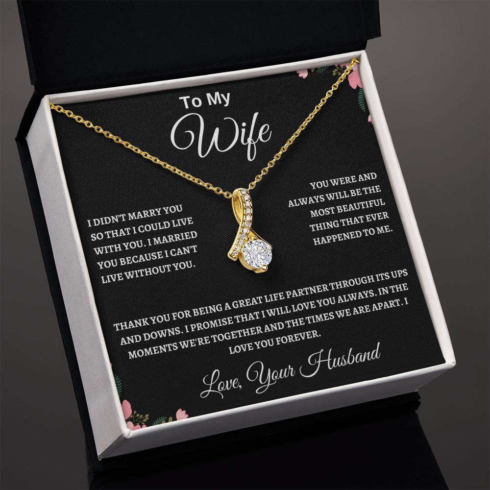 Alluring Beauty Necklace Husband To My Wife