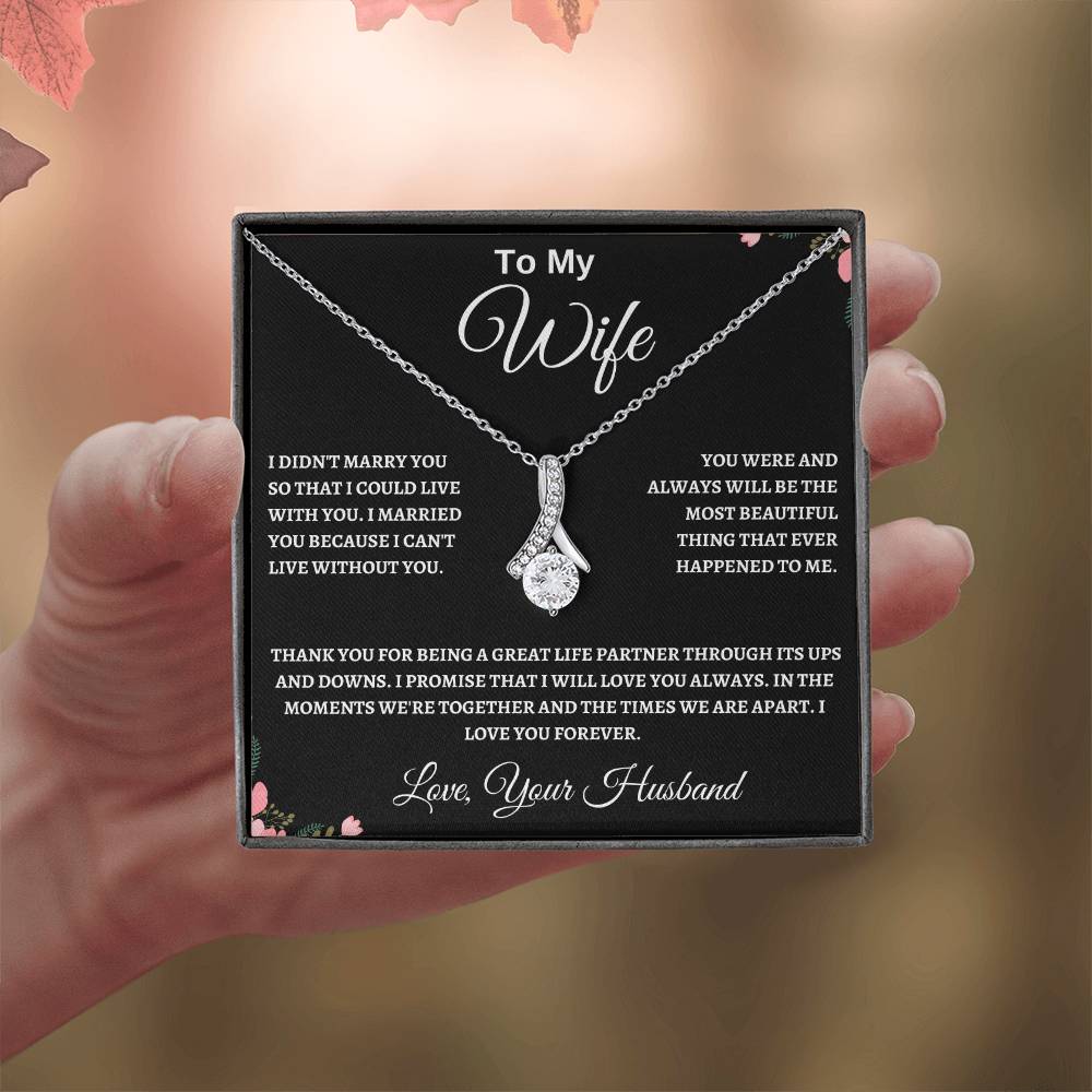 Alluring Beauty Necklace Husband To My Wife