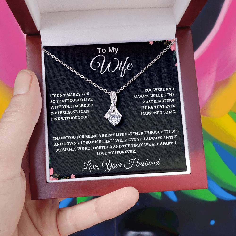 Alluring Beauty Necklace Husband To My Wife