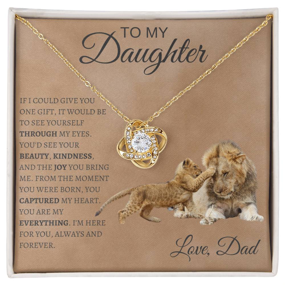 Love Knot Necklace  Dad To My Daughter