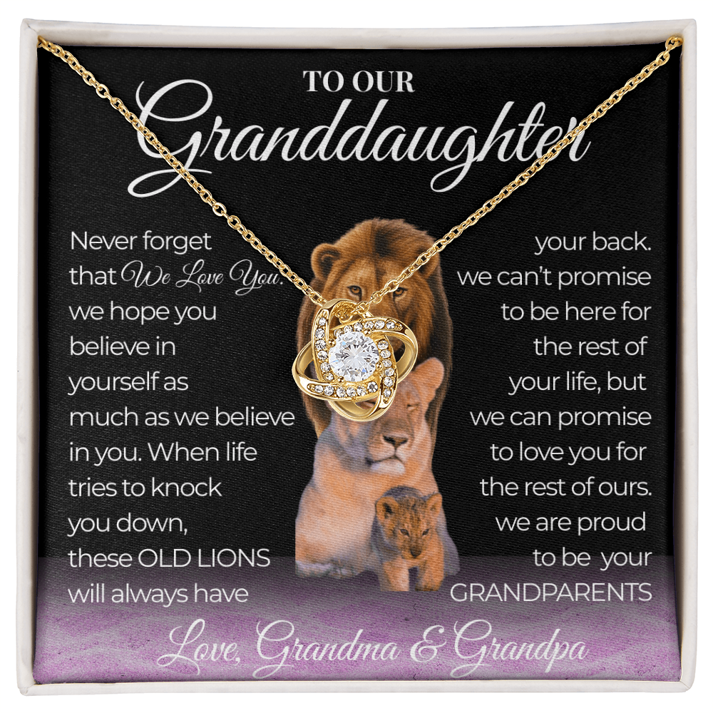 Grandparents  Love Knot Necklace Never Forget That We Love You To Our Granddaughter