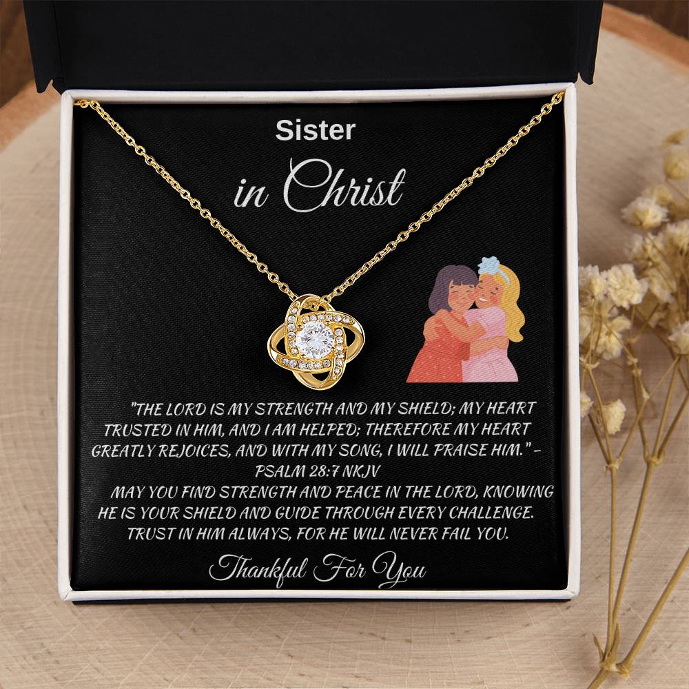 Love Knot Necklace Sister In Christ