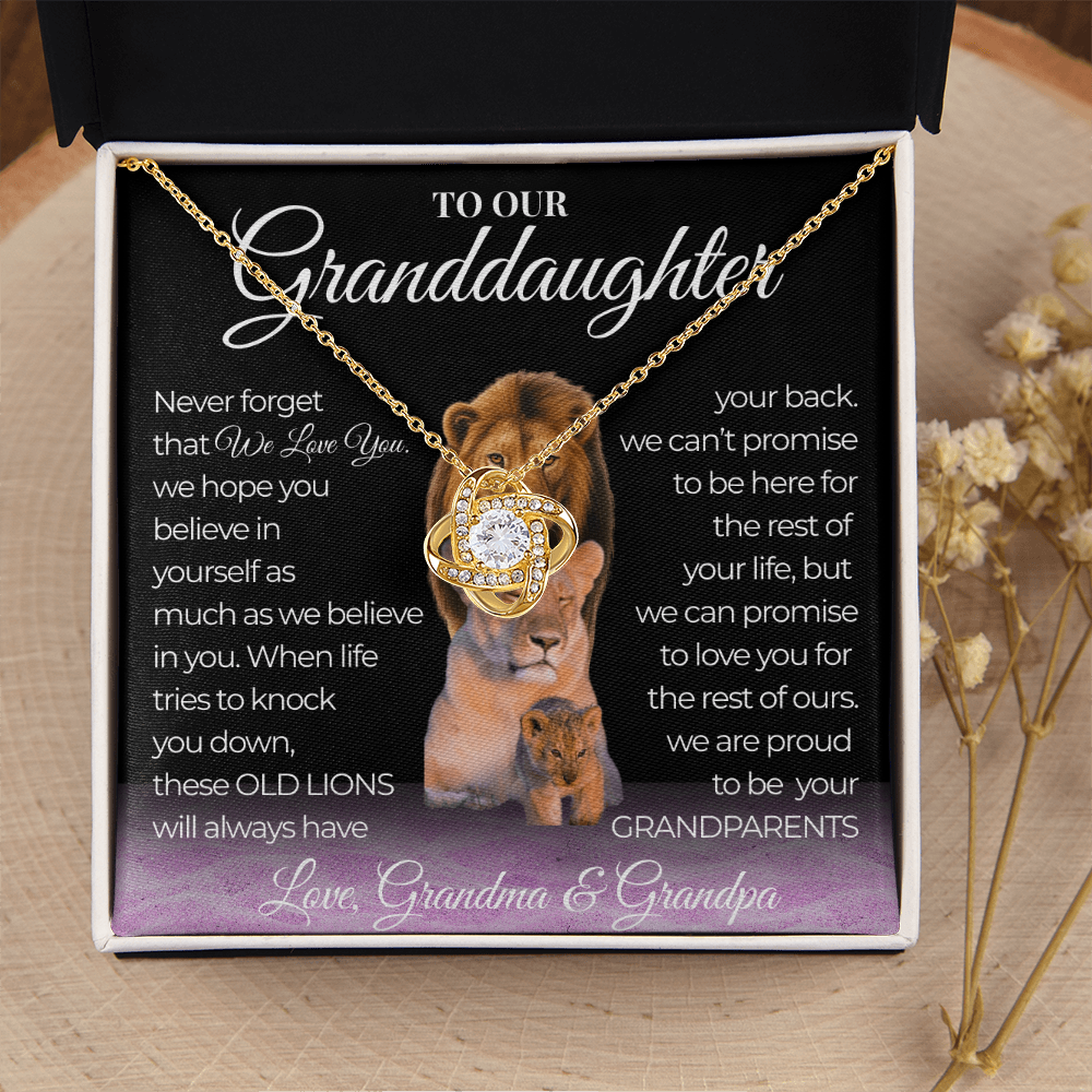 Grandparents  Love Knot Necklace Never Forget That We Love You To Our Granddaughter