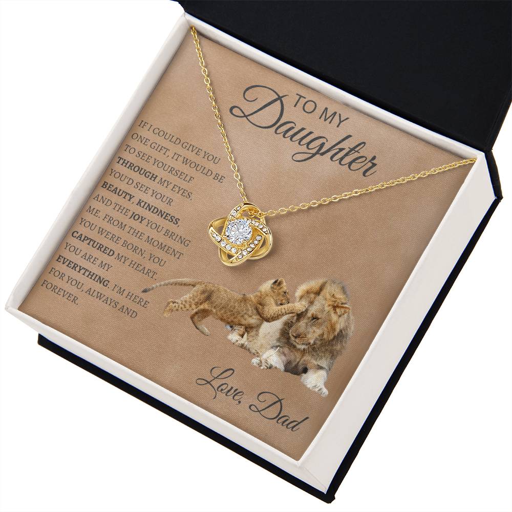 Love Knot Necklace  Dad To My Daughter
