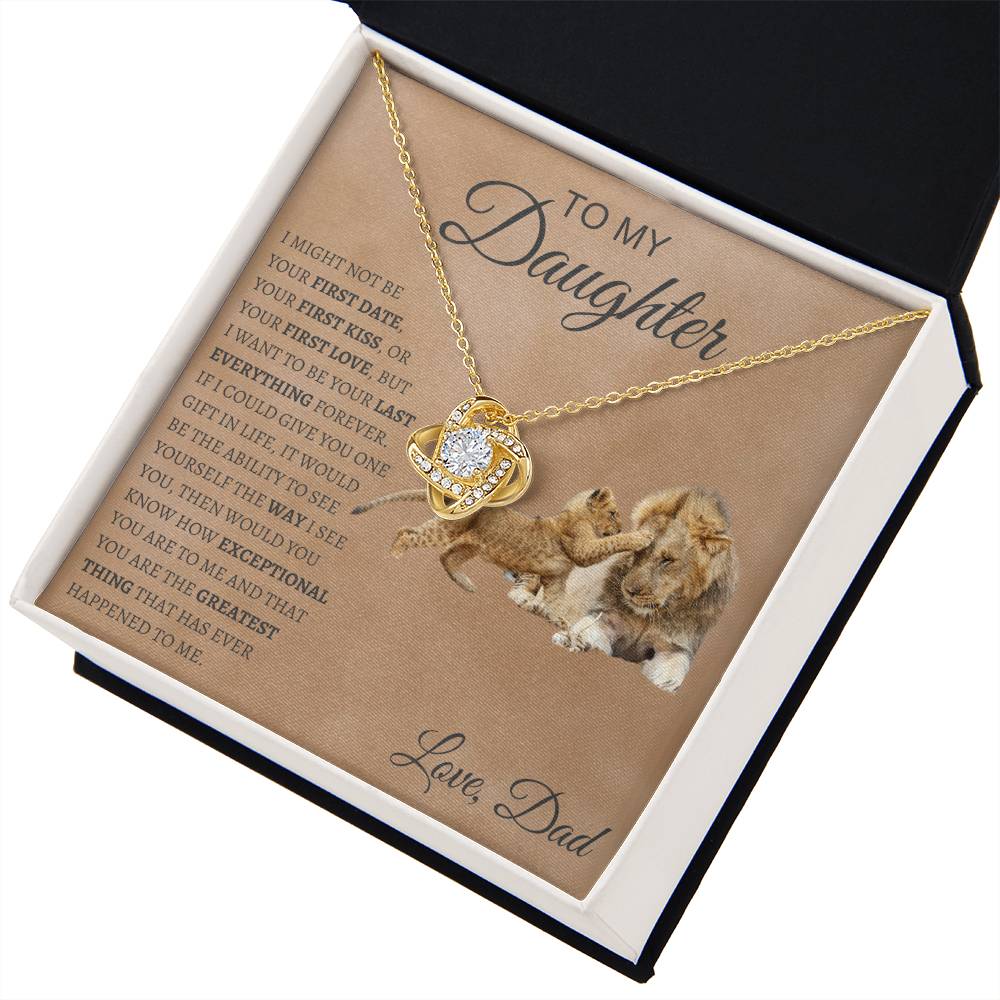Love Knot Necklace  Dad To My Daughter