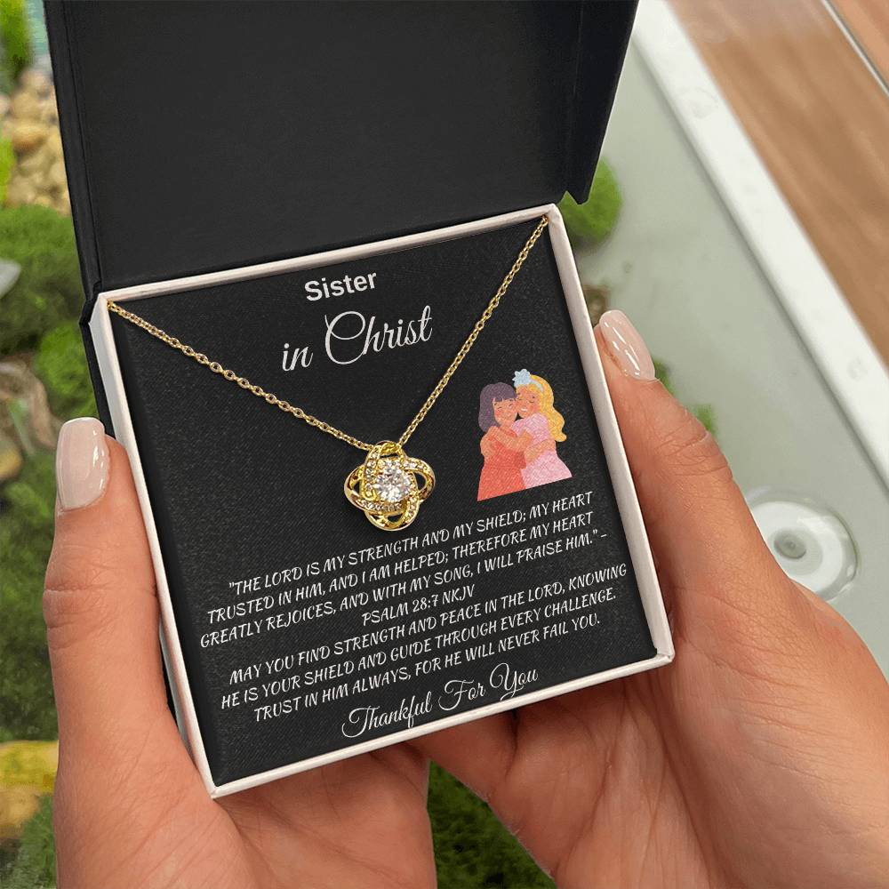 Love Knot Necklace Sister In Christ
